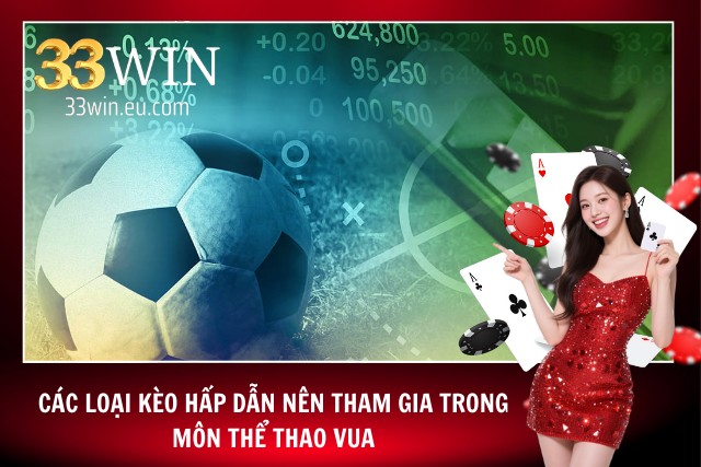 Những kèo cá cược bóng đá 33Win thu về lợi nhuận khủng